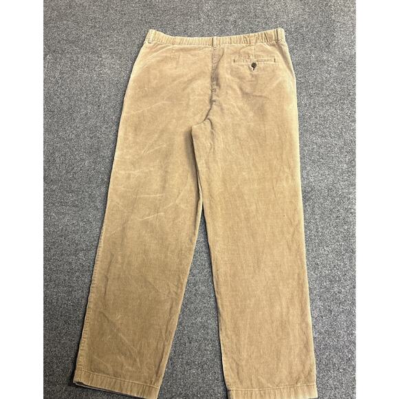 L.L. Bean Womens Size 12 Beige High Rise Cotton Corduroy Pants Retro Classic - Picture 6 of 7